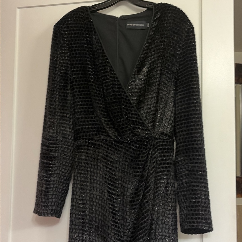 STUNNING HIGH END DESIGNER BRANDON MAXWELL Black tie gown in pristine condition - Picture 3 of 11